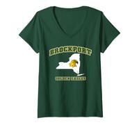 Mujer SUNY Brockport Golden Eagles New York State Graphic Camiseta Cuello V