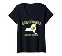 Mujer SUNY Brockport Golden Eagles New York State Graphic Camiseta Cuello V