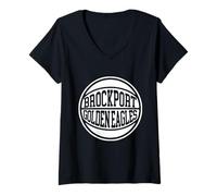 Mujer SUNY Brockport Golden Eagles Retro Basketball Classic Camiseta Cuello V