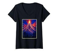 Mujer Súper Volcán Camiseta Cuello V
