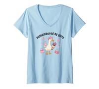 Mujer Superado en número por Chicas Funny Dad Goose Camiseta Cuello V