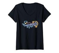Mujer Supergirl 2026 Krypto Neon Sign Camiseta Cuello V