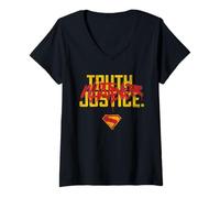 Mujer Supergirl 2026 Truth Justice Whatever Graffiti Camiseta Cuello V