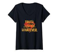 Mujer Supergirl 2026 Truth, Justice, Whatever Large Camiseta Cuello V