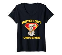 Mujer Supergirl Krypto Watch out The Universe Camiseta Cuello V