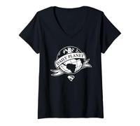Mujer Superman (2025) Daily Planet Scroll Camiseta Cuello V