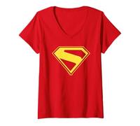 Mujer Superman (2025) Gold Shield Camiseta Cuello V