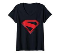 Mujer Superman (2025) Mono Color Red Shield Camiseta Cuello V