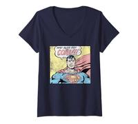 Mujer Superman Bad Guys Get Coal Camiseta Cuello V