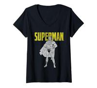 Mujer Superman Classic Stance Camiseta Cuello V