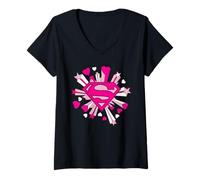 Mujer Superman Love Burst Camiseta Cuello V