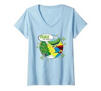 Mujer Superman Peace on Earth Camiseta Cuello V