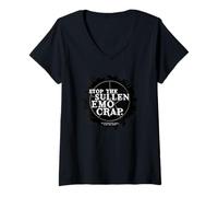 Mujer Supernatural Stop The Sullen EMO Camiseta Cuello V