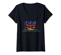 Mujer Superposición de Ondas Física Ondas Astrofísica Físico Camiseta Cuello V
