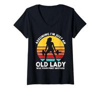 Mujer Suponiendo Que Soy Solo una anciana Deadlift Levantamiento de Pesas Gimnasio Camiseta Cuello V