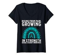 Mujer Support Sexual Assault Awareness Gifts for Survivors Women Camiseta Cuello V