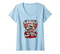 Mujer Suprimir el Voto Protesta Resistencia Defender Derecho al Voto Camiseta Cuello V