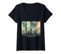 Mujer Sus misericordias son nuevas cada mañana versículo bíblico Christian Camiseta Cuello V