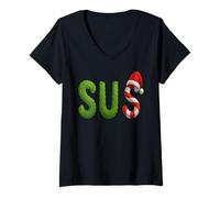 Mujer Sus - Palabra Meme Humor Diseño Divertido Camiseta Cuello V