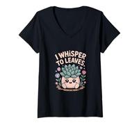 Mujer Susurro A Las Hojas Otoño Hoja Otoño Natur Camiseta Cuello V