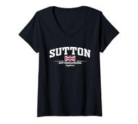 Mujer Sutton England Camiseta Cuello V