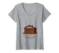 Mujer Svalbard Texas Bar Travel Cruise Gift Noruega 1927 Camiseta Cuello V