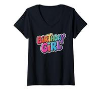 Mujer Sweet Birthday Girl Sparkle Kids Princess Nacida En 2006 Camiseta Cuello V
