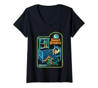 Mujer Sweet Dreams Monster Sarcastic Retro Funny Adult Humor Camiseta Cuello V