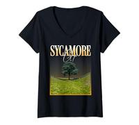 Mujer Sycamore Gap Northumberland Vintage Bootleg Homenaje Camiseta Cuello V