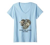 Mujer Symbol of Strength and Courage tee Camiseta Cuello V