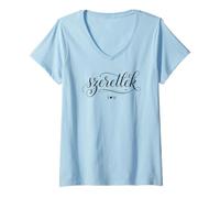 Mujer Szeretlek Húngaro Yo Te Quiero Camiseta Cuello V