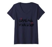Mujer T-Shirt Gimme All Your Lovin, Love Best Friend Camiseta Cuello V