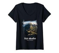 Mujer Table Mountain Sudáfrica Camiseta Cuello V