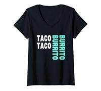 Mujer Taco Taco Burrito Burrito Camiseta Cuello V
