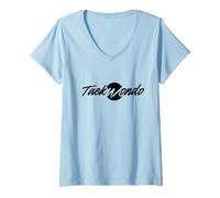 Mujer Taekwondo Fighter Tae Kwon Do Entrenamiento Artes Marciales Camiseta Cuello V