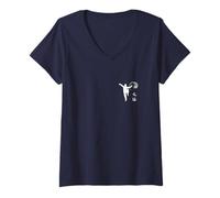 Mujer Tai Chi Chuan/Taijiquan - Postura de látigo de Camiseta Camiseta Cuello V