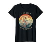 Mujer Tai Chi femenino, dibujo retro histórico vintage, Harmony Camiseta