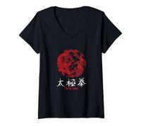 Mujer Tai Tai Chi Tai Chi Chino Meditación Artes Marciales Camiseta Cuello V