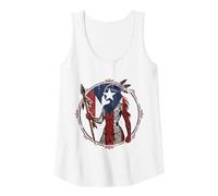 Mujer Taino Warroir Bandera Puertorriqueña Orgullo Boricua Camiseta sin Mangas