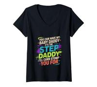Mujer Take My Baby Daddy But Stepdad Gets Curbstomped - Camiseta Cuello V