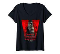 Mujer Talamasca Red Key Art Camiseta Cuello V