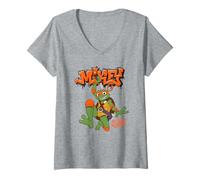 Mujer Tales of The Teenage Mutant Ninja Turtles Mikey Graffiti Camiseta Cuello V