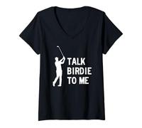 Mujer Talk Birdie to Me Camiseta Cuello V