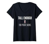 Mujer Tall Enough for Your Shins Cute Bunny Rabbit Boxing Camiseta Cuello V