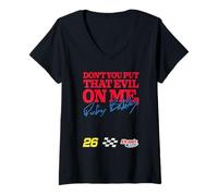 Mujer Talladega Nights Don't Put That Evil on Me Funny Movie Camiseta Cuello V