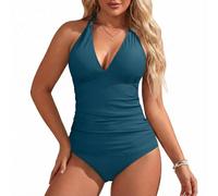 Mujer Tallas Grandes Bikini de Traje Bañador Cintura Alta Traje de baño de Mujer de Dos Piezas Beachwear Más Tamaño Swimsuit Bañador Cintura Alta Baño Dividido Triangular