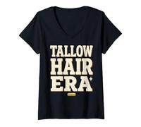 Mujer Tallow Hair Era Crunchy Beauty Humor Camiseta Cuello V