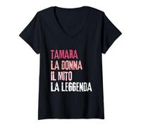 Mujer Tamara La Donna Il Mito La Leggenda Festa di Compleanno Camiseta Cuello V
