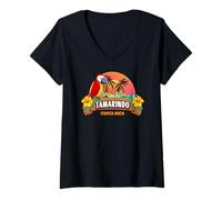 Mujer Tamarindo Costa Rica Pura Vida Tropical Recuerdo Vacaciones Camiseta Cuello V