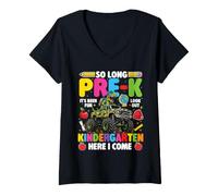 Mujer Tan Largo Pre-K Mira hacia Fuera el jardín de Infantes aquí vengo - Pre-K Grad Camiseta Cuello V